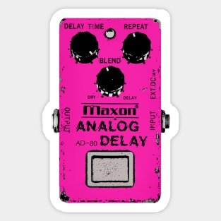 Maxon Analog Delay Pedal Guitar FX Fan Art Design Sticker